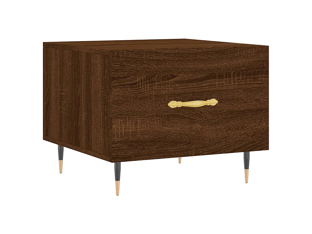 Couchtisch Braun Eichen-Optik 50x50x40 cm Holzwerkstoff