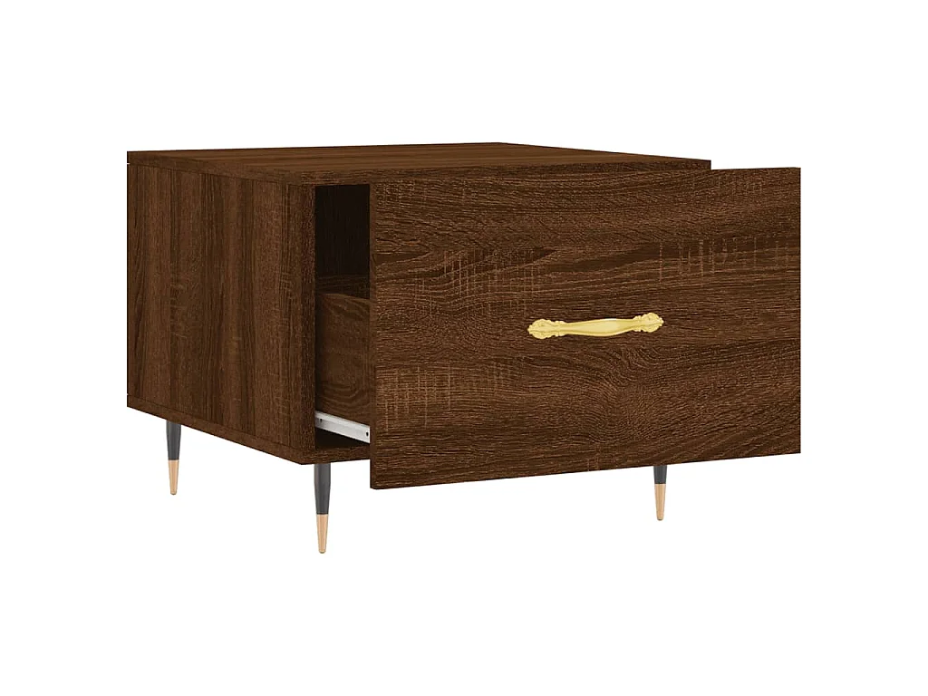 Couchtisch Braun Eichen-Optik 50x50x40 cm Holzwerkstoff