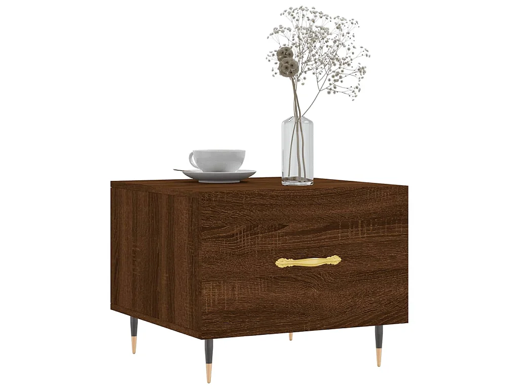 Table basse Chêne marron 50x50x40 cm Bois d'ingénierie
