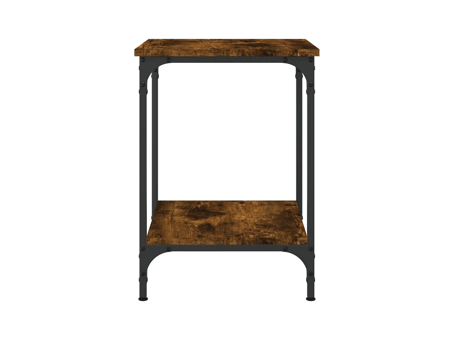 Tavolino da Salotto Rovere Fumo 40x40x55 cm Legno Multistrato