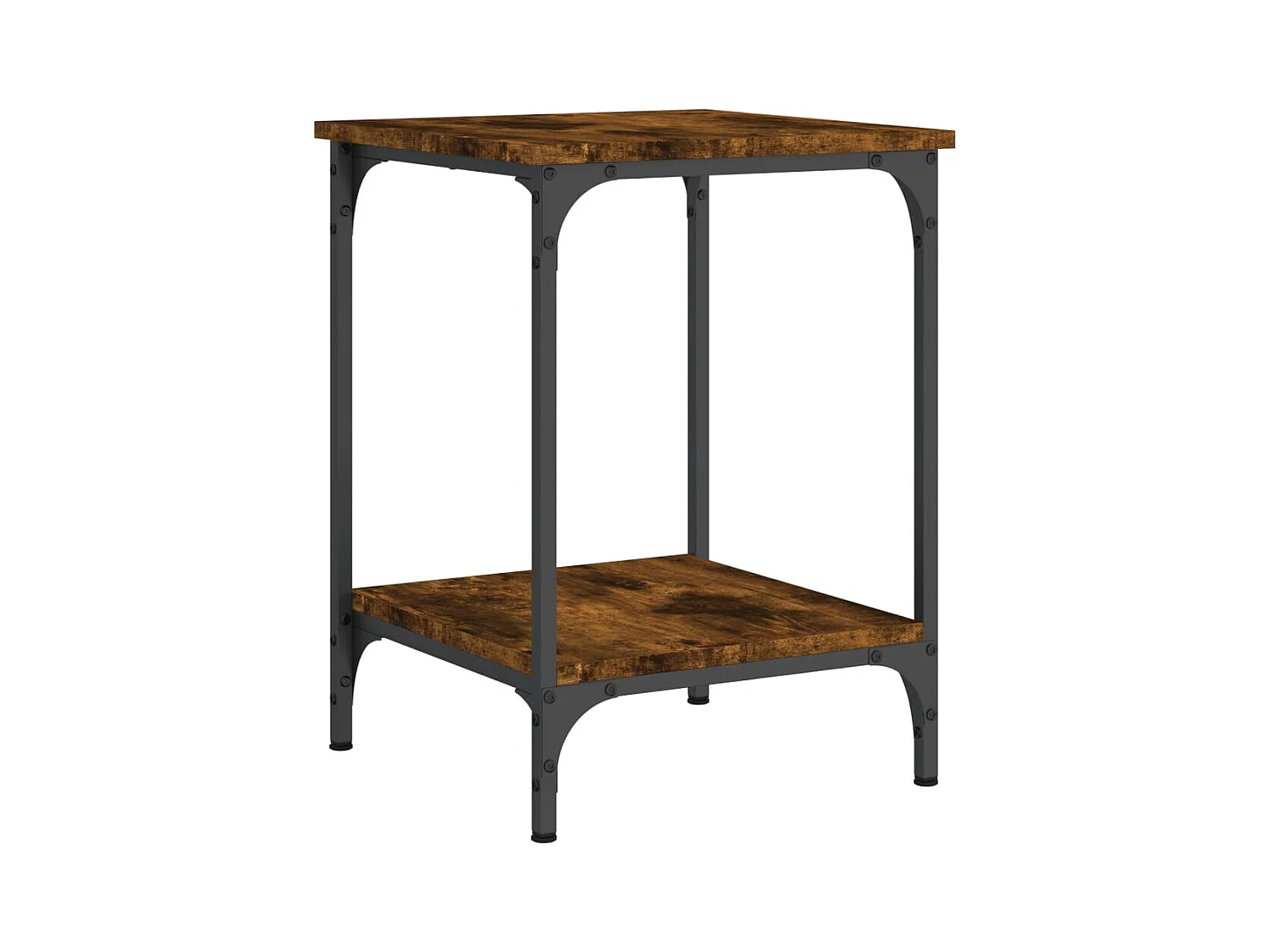 Tavolino da Salotto Rovere Fumo 40x40x55 cm Legno Multistrato