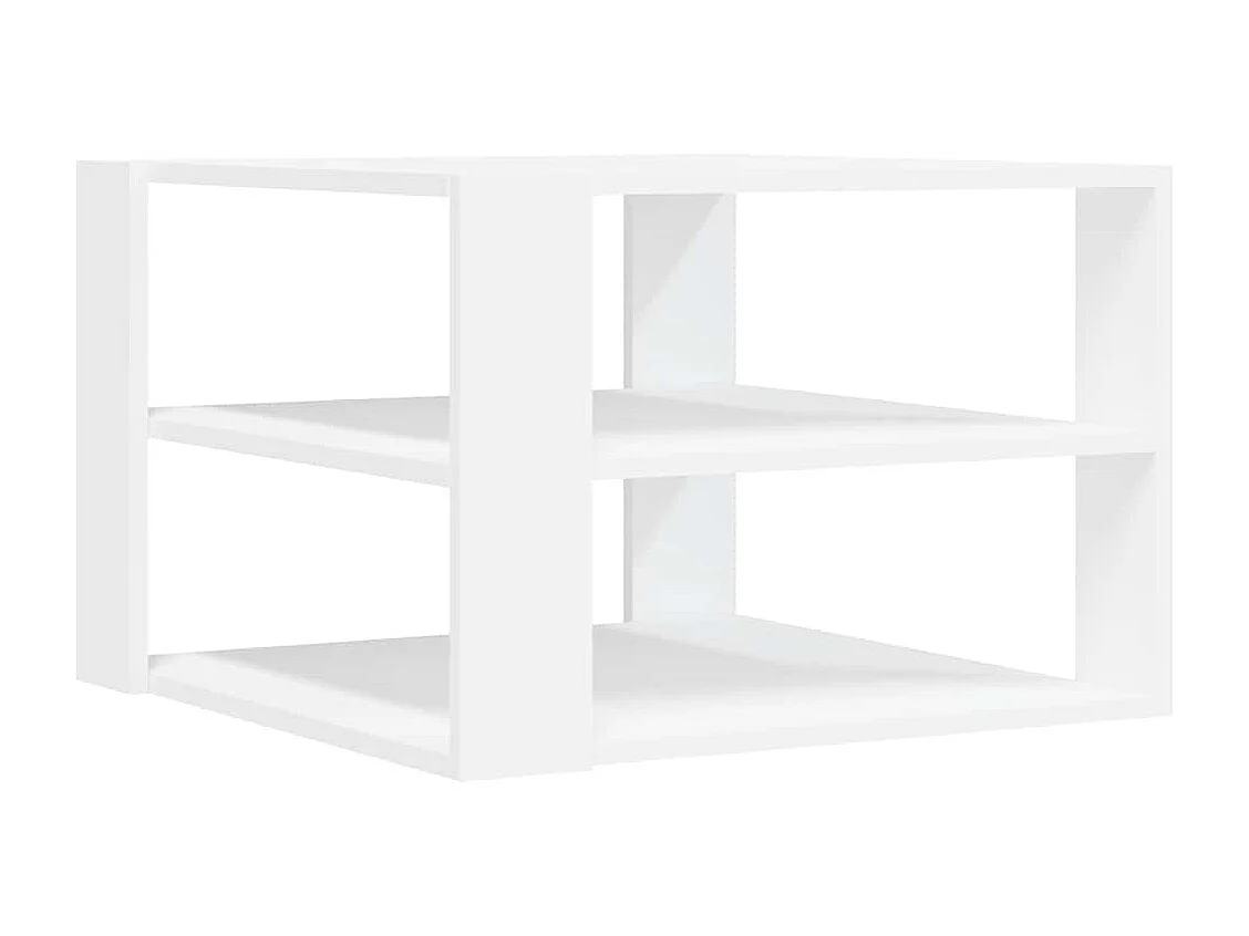 Mesa de centro madera de ingeniería blanco 58x58x40 cm