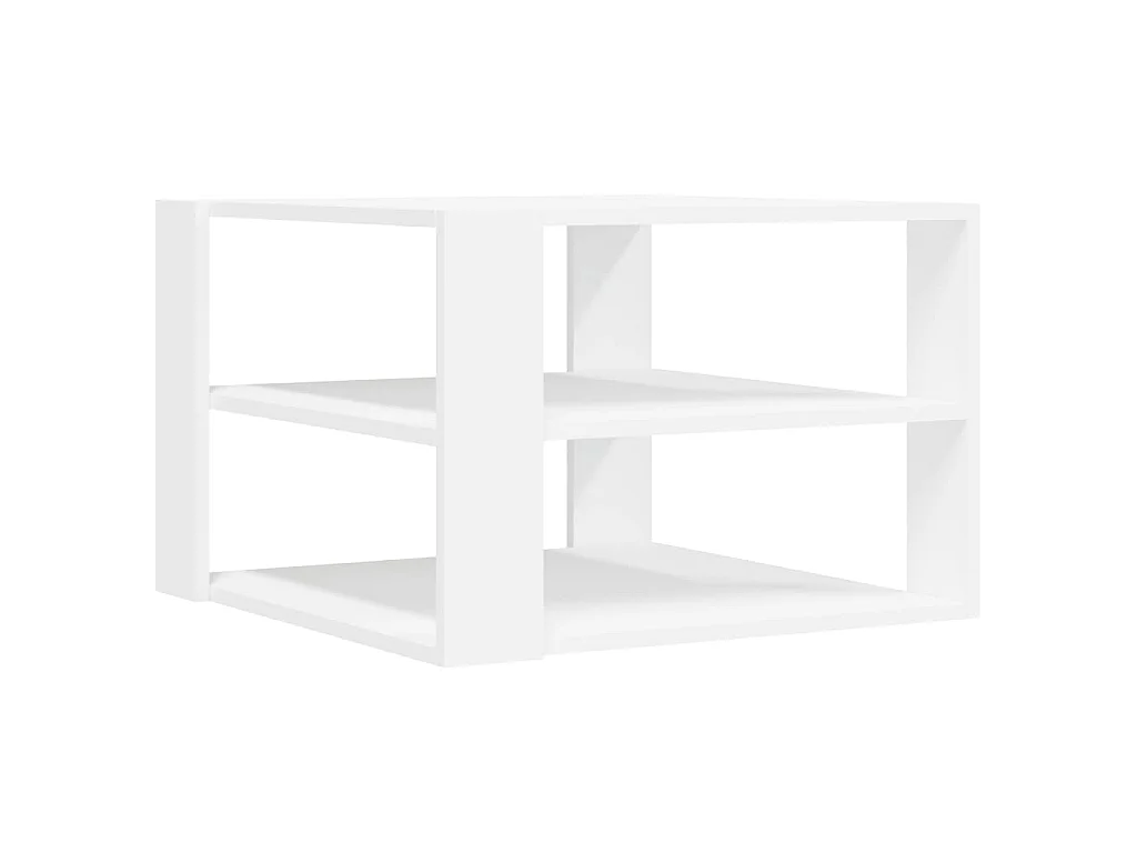 Mesa de centro madera de ingeniería blanco 58x58x40 cm