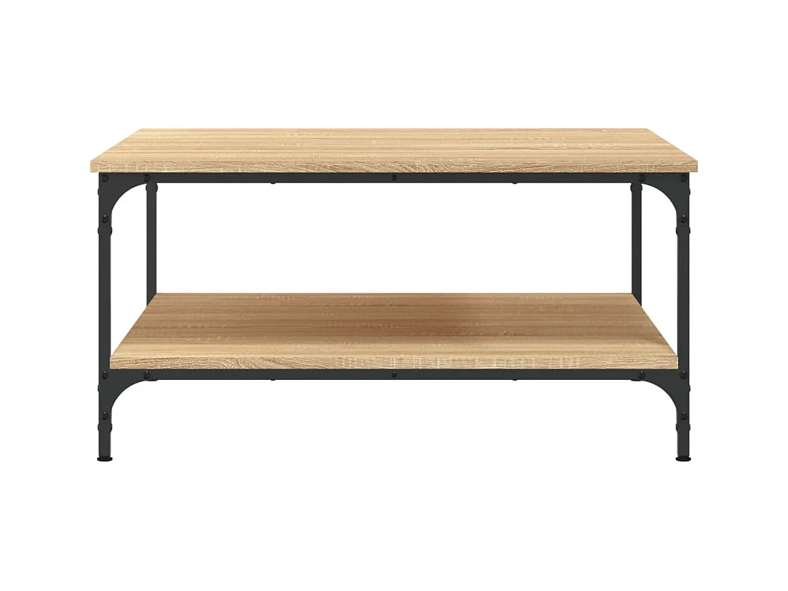 Table basse chêne sonoma 80x80x40 cm bois d'ingénierie