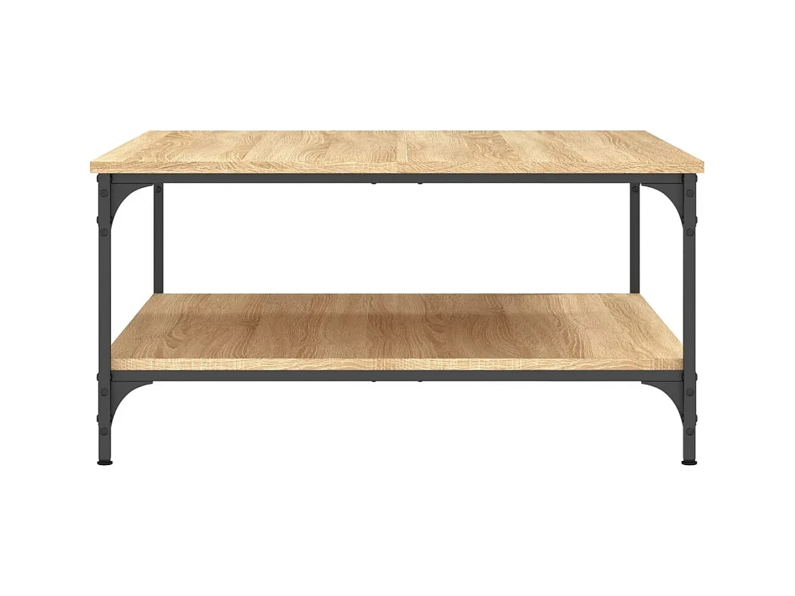 Table basse chêne sonoma 80x80x40 cm bois d'ingénierie