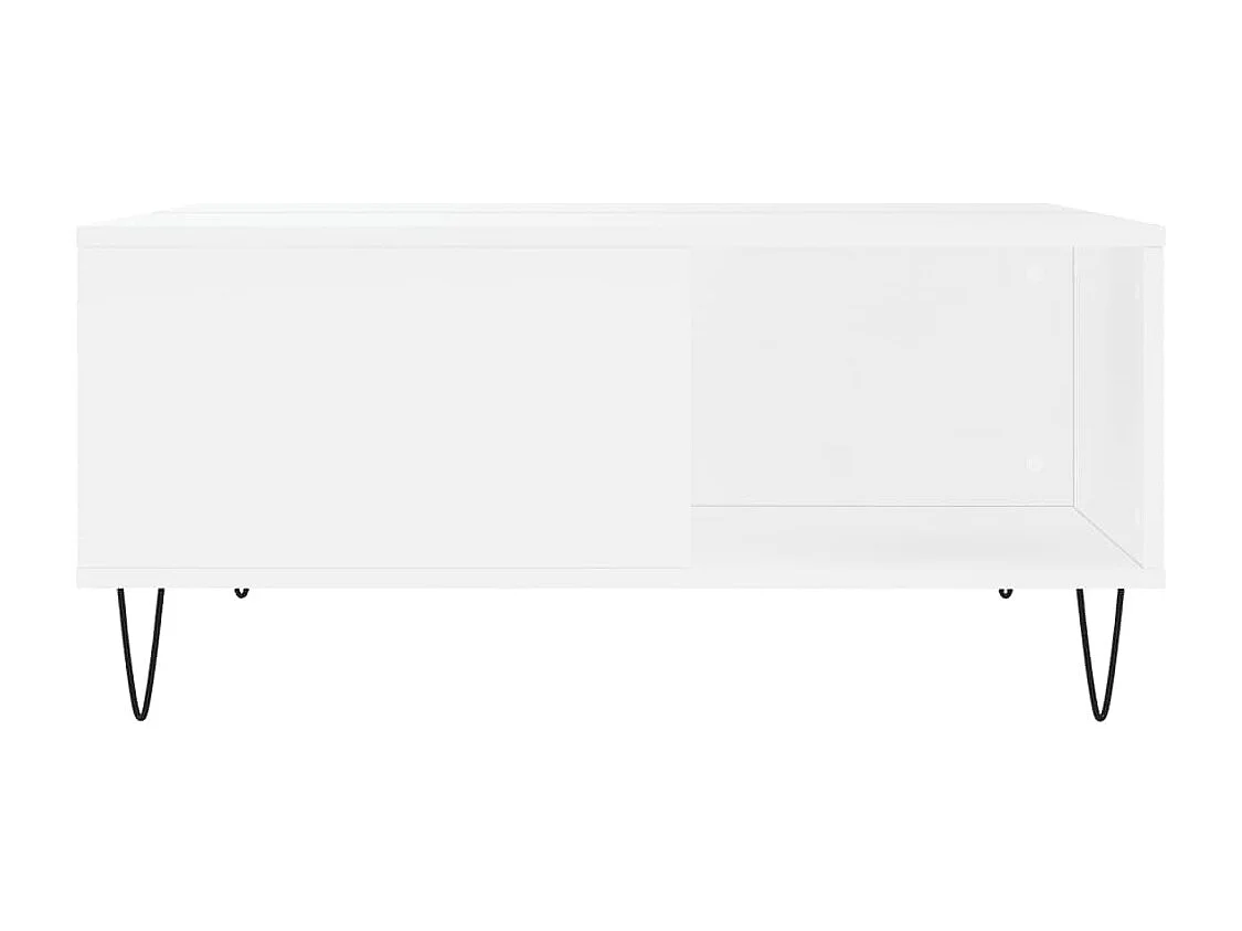 Tavolino da Salotto Bianco 80x80x36,5 cm in Legno Multistrato