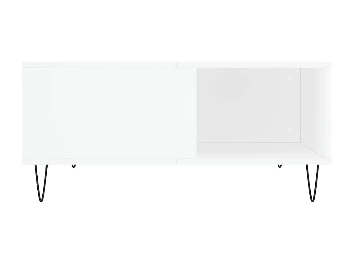 Tavolino da Salotto Bianco 80x80x36,5 cm in Legno Multistrato