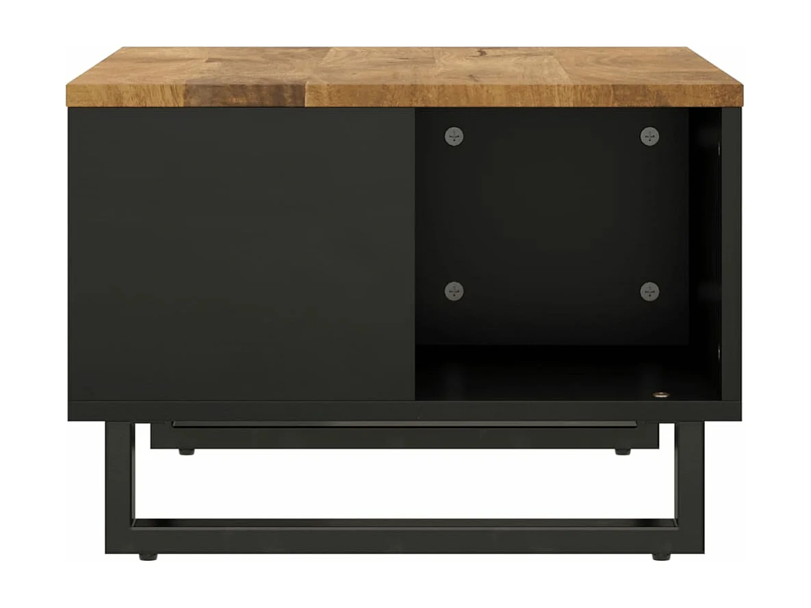 Mesa de centro de madera maciza mango 60x50x35 cm