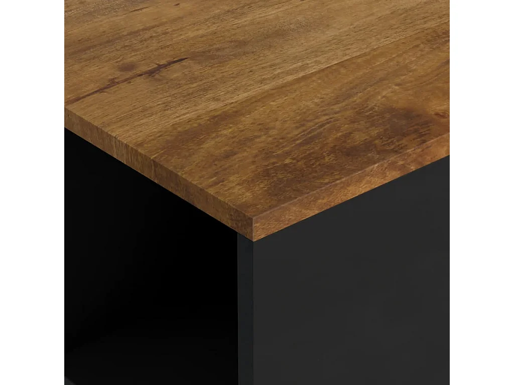 Mesa de centro de madera maciza mango 60x50x35 cm