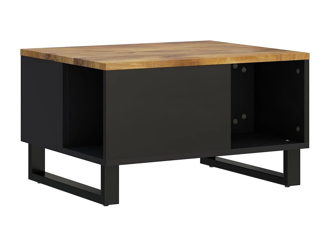 Mesa de centro de madera maciza mango 60x50x35 cm