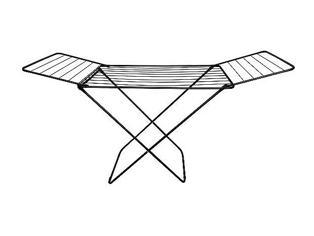 Etendoir à  linge à  ailes en Acier 18M Noir mat MSV