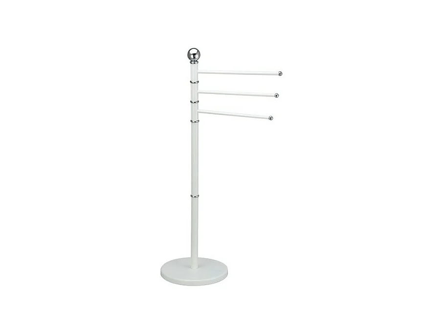 Porte Serviettes 3 branches Acier Blanc MSV