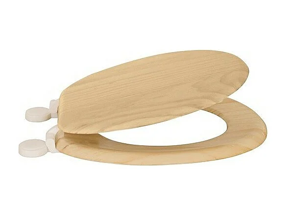 MSV Abattant Wc MDF en décor Pin Beige - Charnières PS