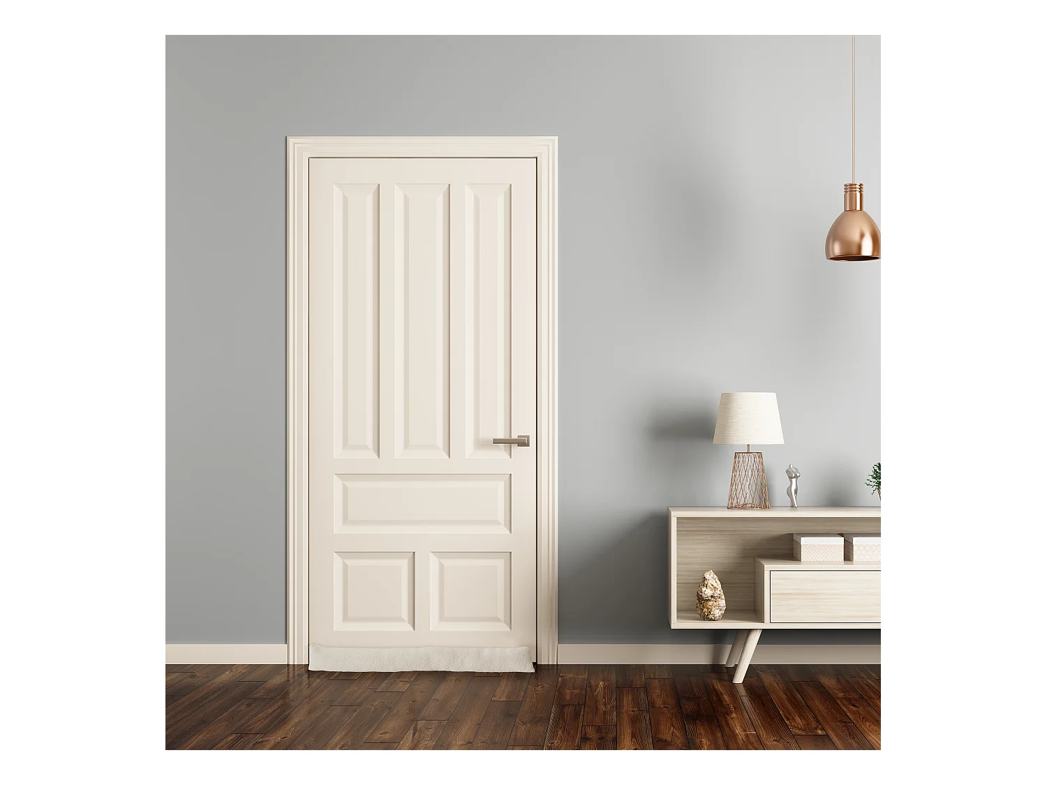 Boudin Bas de Porte "Bouclette" 80cm Crème