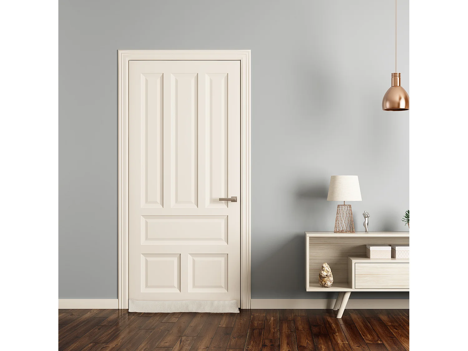 Boudin Bas de Porte "Bouclette" 80cm Crème