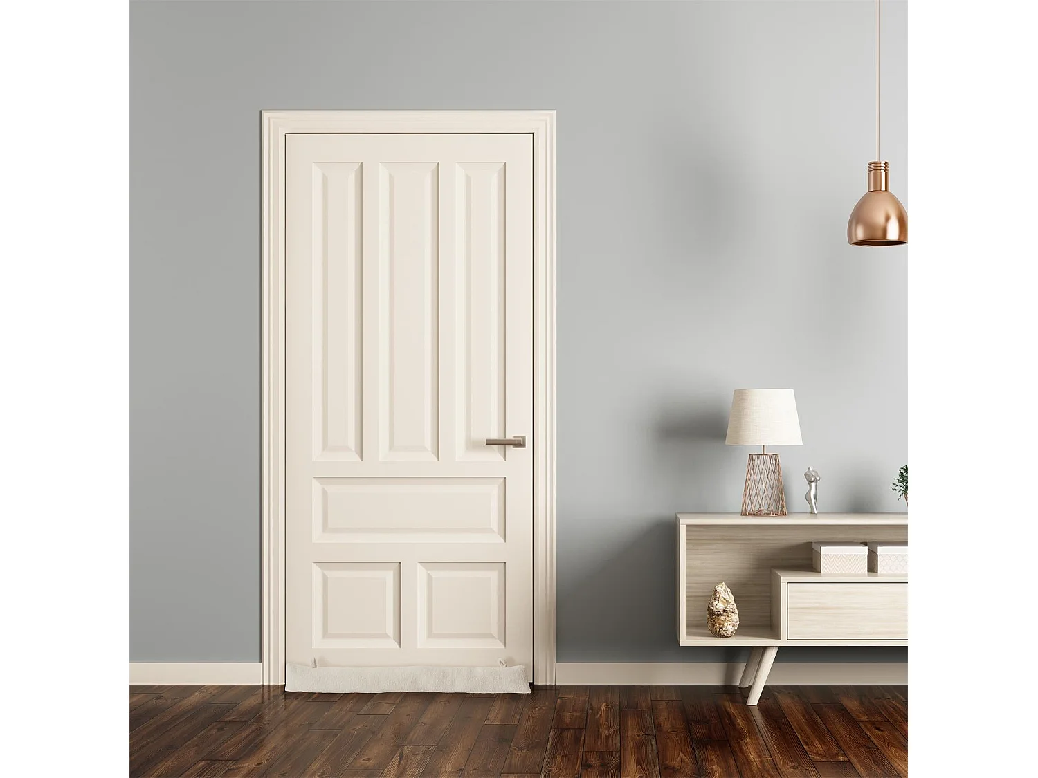 Boudin Bas de Porte "Bouclette" 80cm Crème