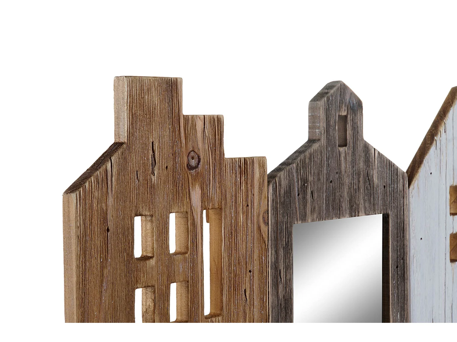 REVISTERO PAULOWNIA METAL 57X10X40 CASAS 3D MARRON