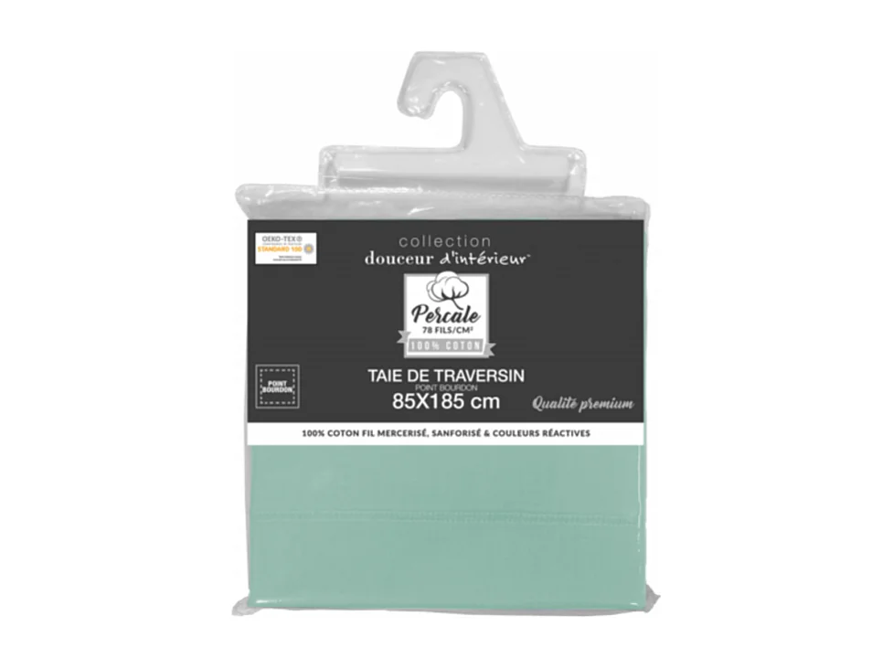 Custodia a rullo in percalle color salvia 85 x 185 cm