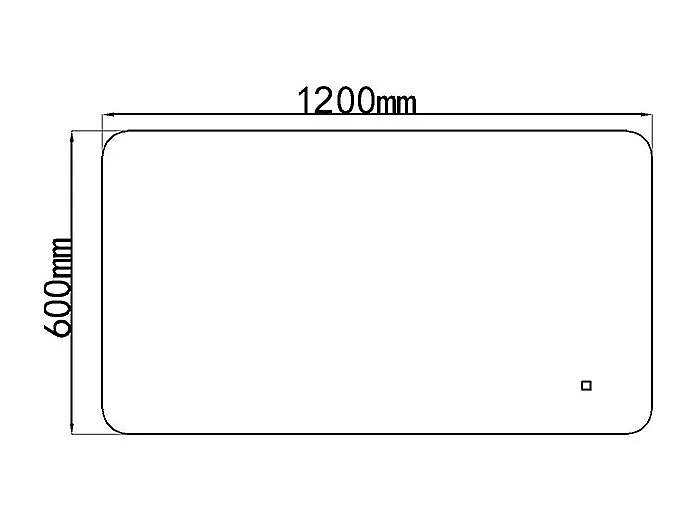 LuxuryBain- Miroir de salle de bain LED à luminosité variable rectangulaire 120x60