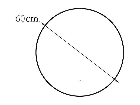 LuxuryBain- Miroir de salle de bain LED à luminosité variable 60cm rond avec cadre en aluminium noir et touche sensitive