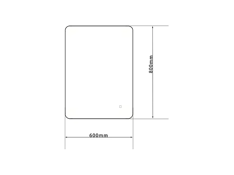 LuxuryBain- Miroir de salle de bain LED anti buée à luminosité variable 60x80cm rectangulaire avec cadre en aluminium noir