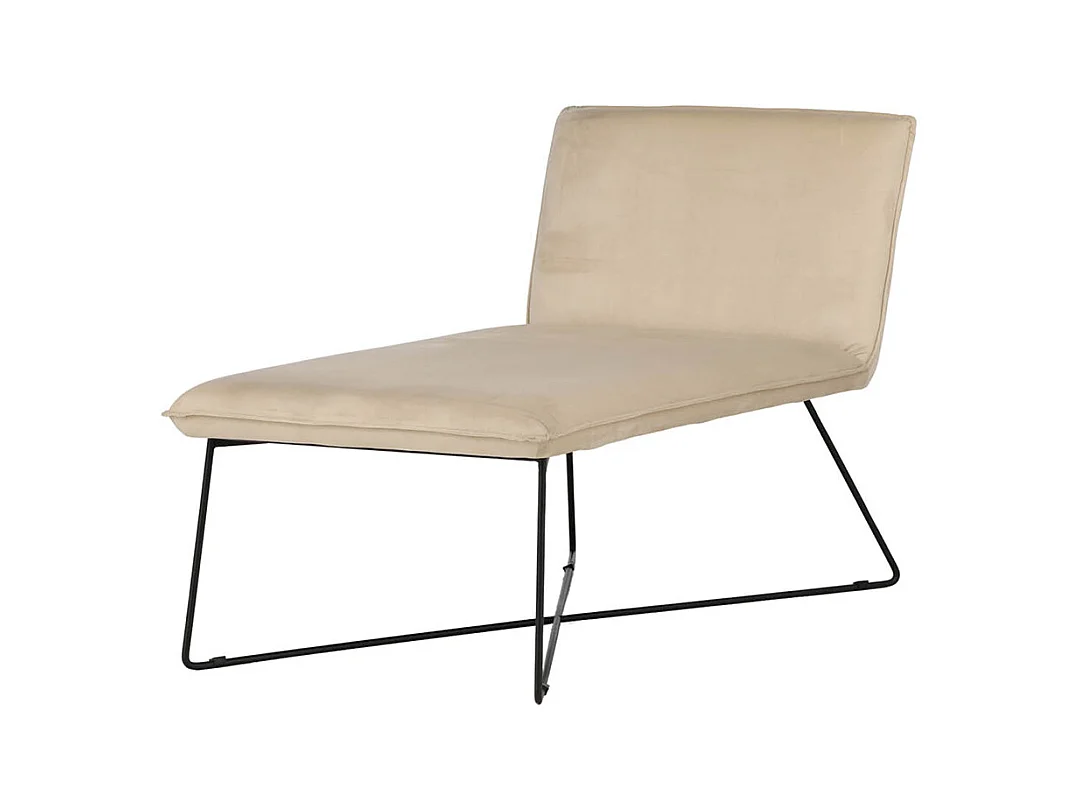 X-lounge bank dagbed velours beige.