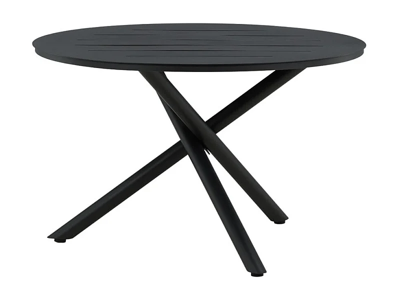 Table de Jardin Ronde "Alma" 120cm Noir