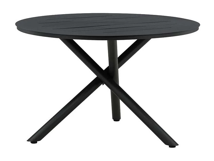 Table de Jardin Ronde "Alma" 120cm Noir