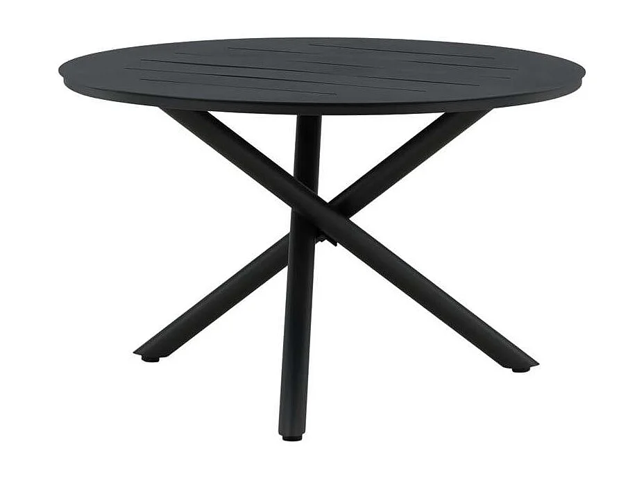 Table de Jardin Ronde "Alma" 120cm Noir