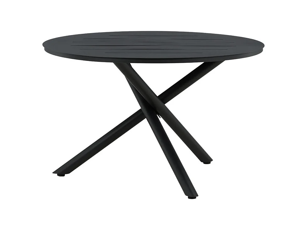 Alma Table de salle à manger Ø 120 cm, noir.