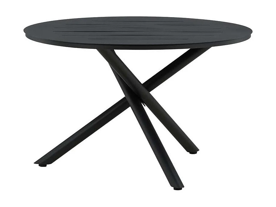 Table de Jardin Ronde "Alma" 120cm Noir