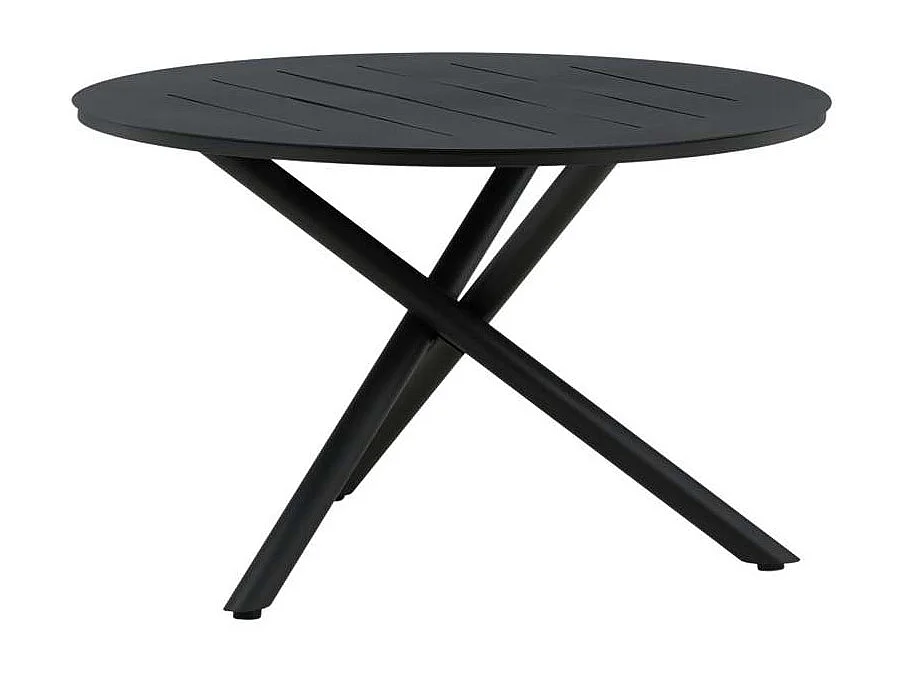 Table de Jardin Ronde "Alma" 120cm Noir