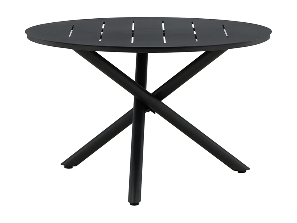 Table de Jardin Ronde "Alma" 120cm Noir