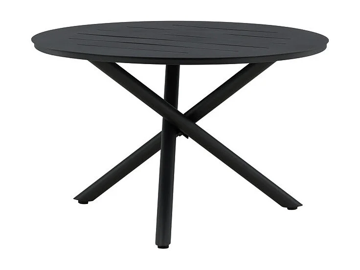 Table de Jardin Ronde "Alma" 120cm Noir