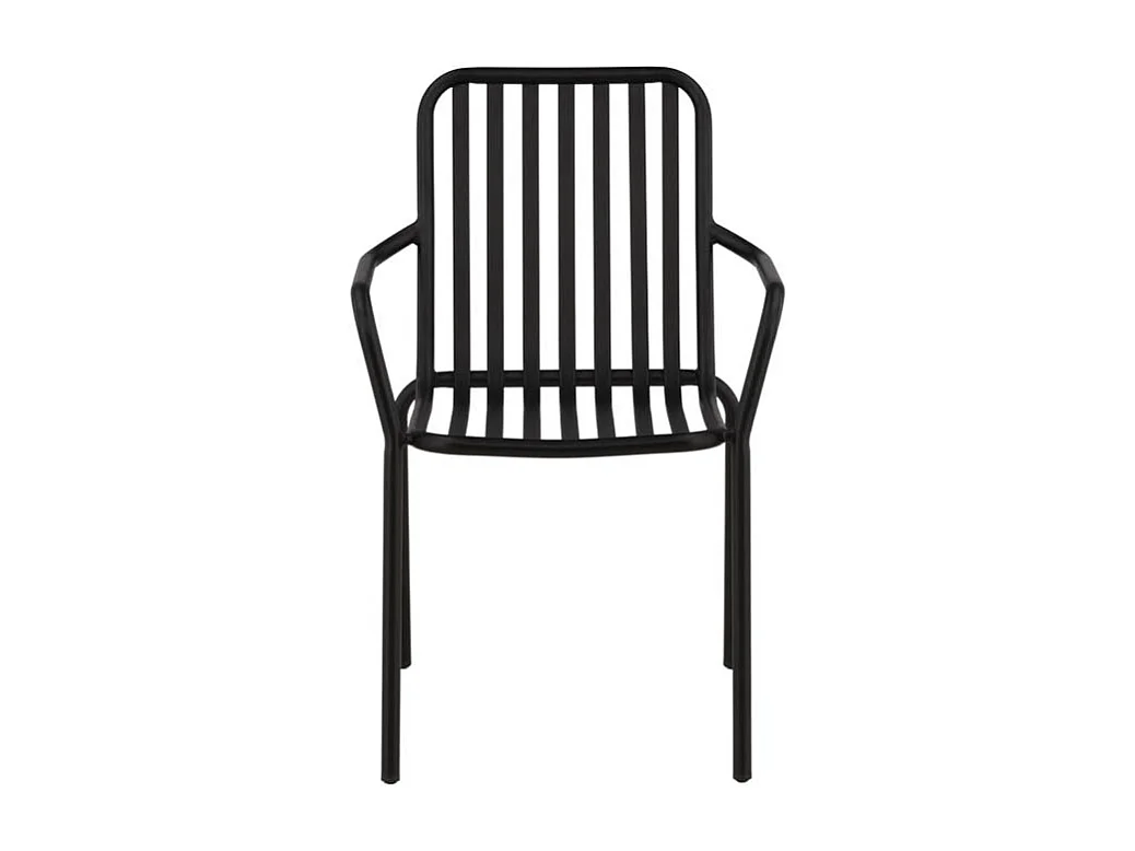 Peking tuinstoel stapelbaar zwart.