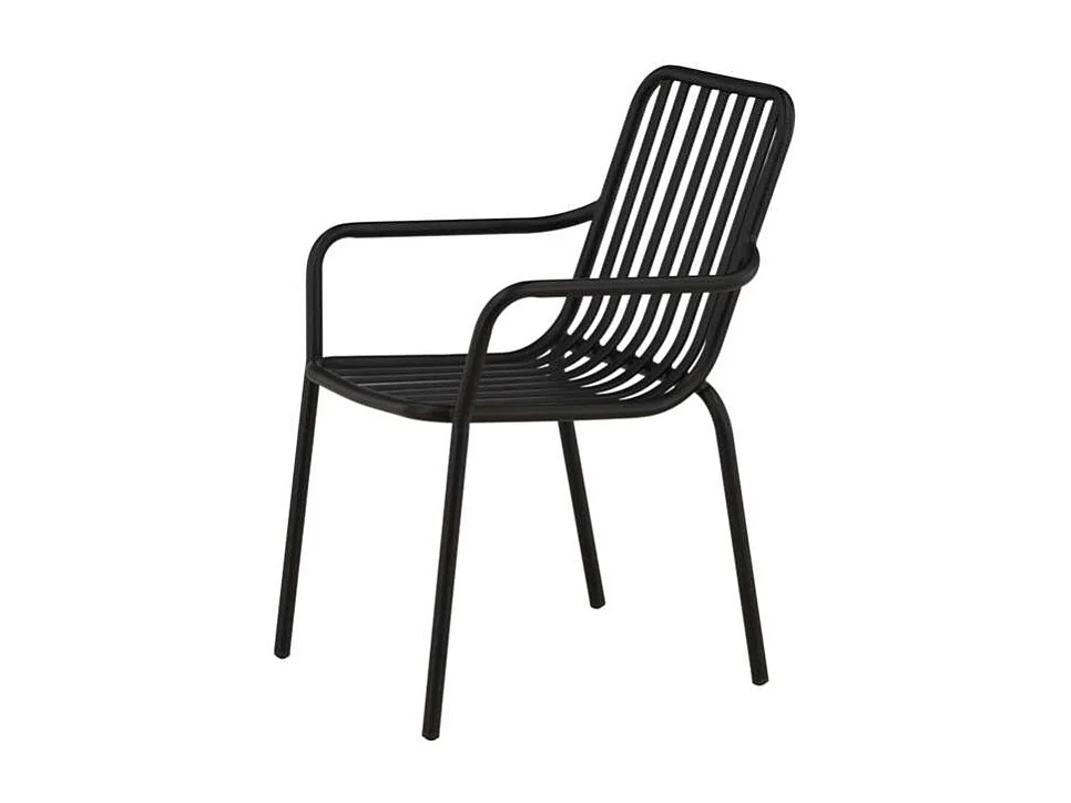 Peking tuinstoel stapelbaar zwart.