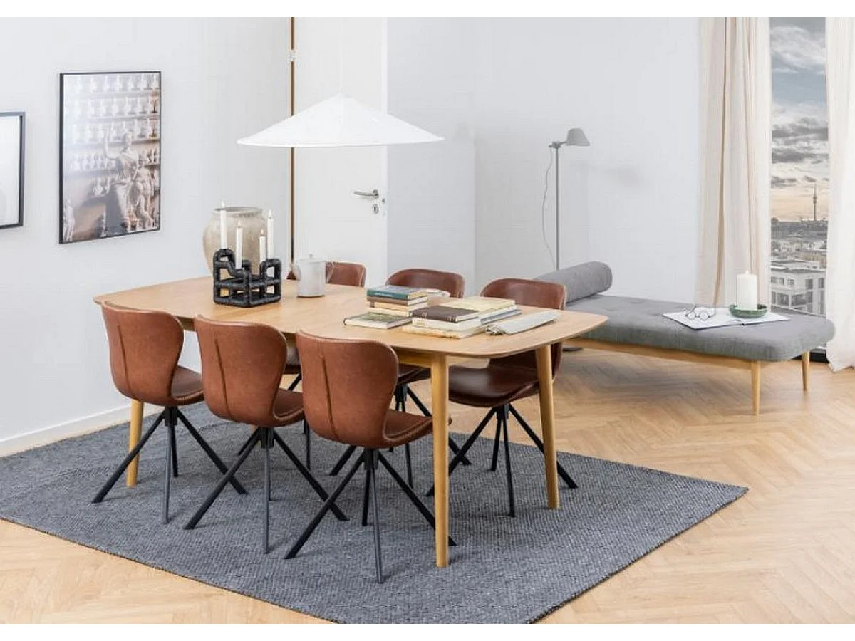 TIVOLI - Table repas extensible en Chêne clair