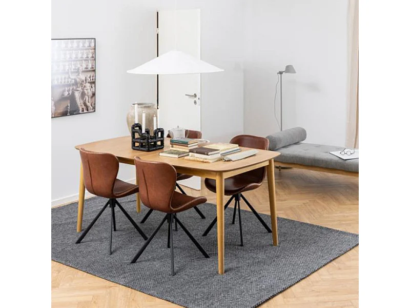 Montreux table de salle à manger 90x180/219cm avec plateaux supplémentaires naturel.