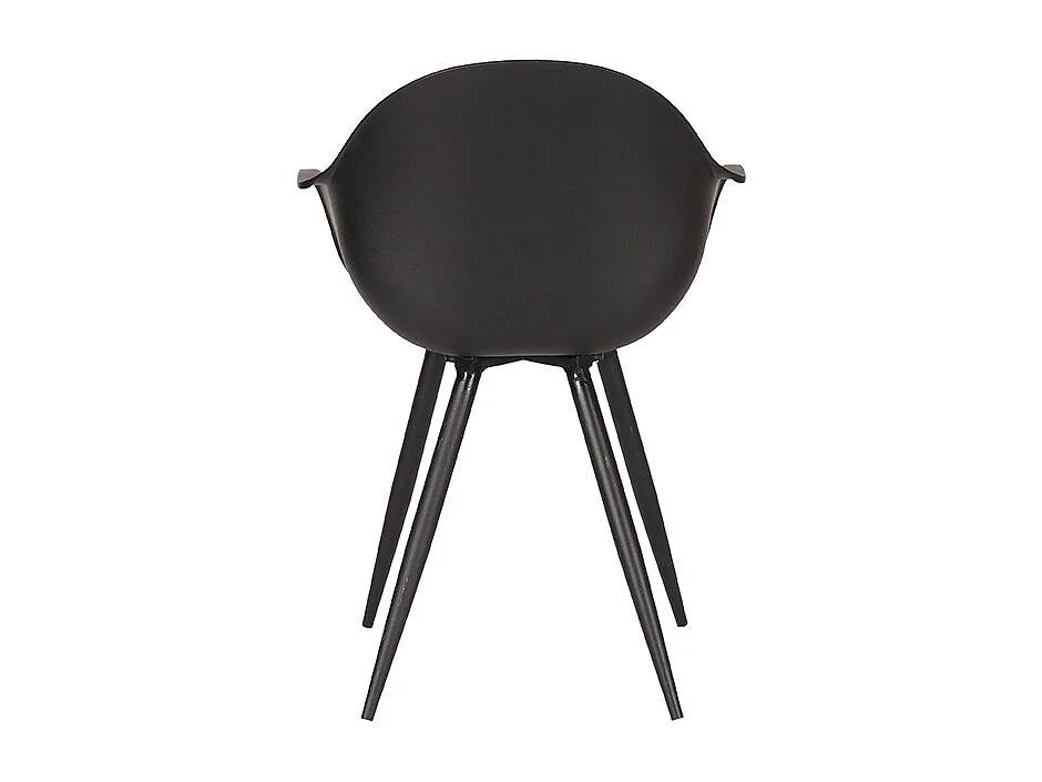 Chaise de salle à manger Luca - Noir - Plastique - Lot de 2