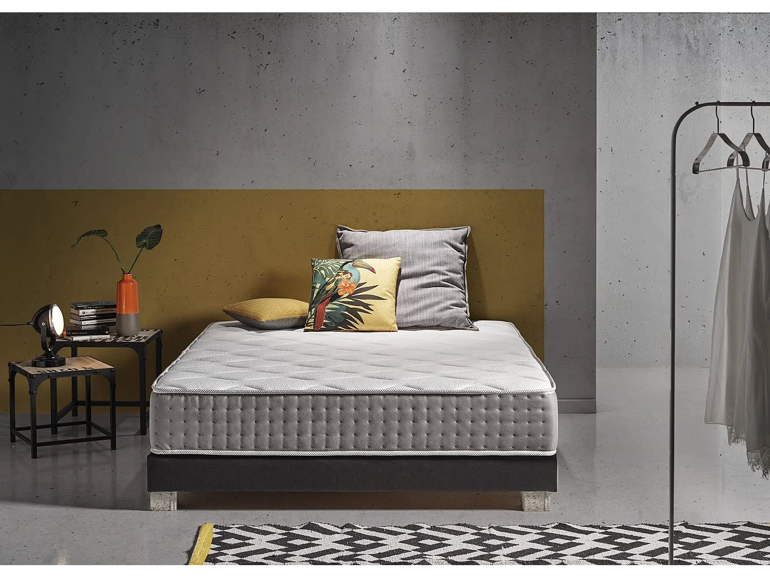 Matelas 90x200 mousse ergo equilibré® | mousse a mémoire de forme soft | épaisseur 19 cm | haute ventilation | thermoregulator | indépendance de couchage excelente