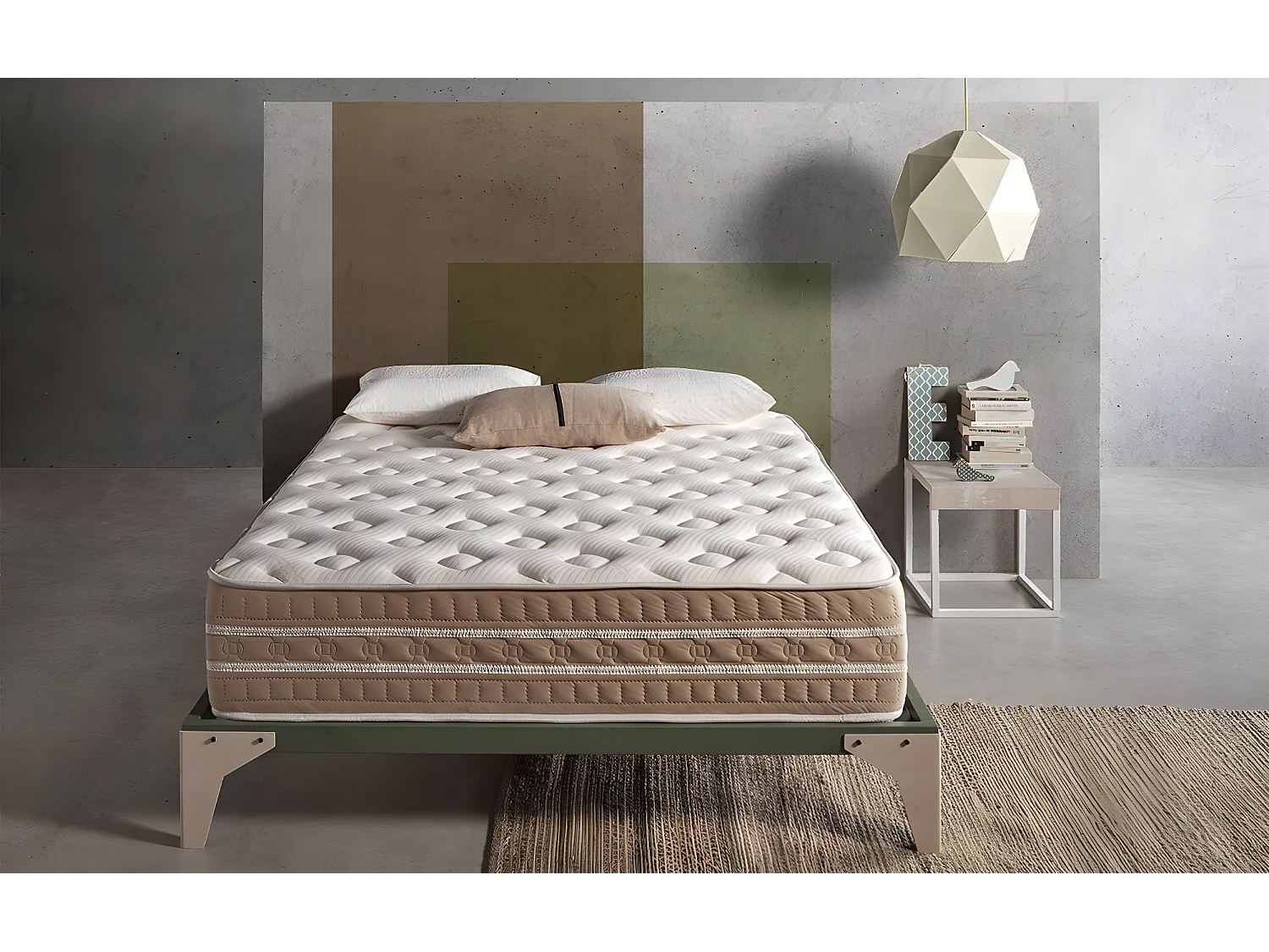 Matelas 135x190 bio thermal cashmere | mousse á mémoire de forme | épaisseur 30 cm | 11 zones de confort | certifié oeko-tex® | accueil moelleux