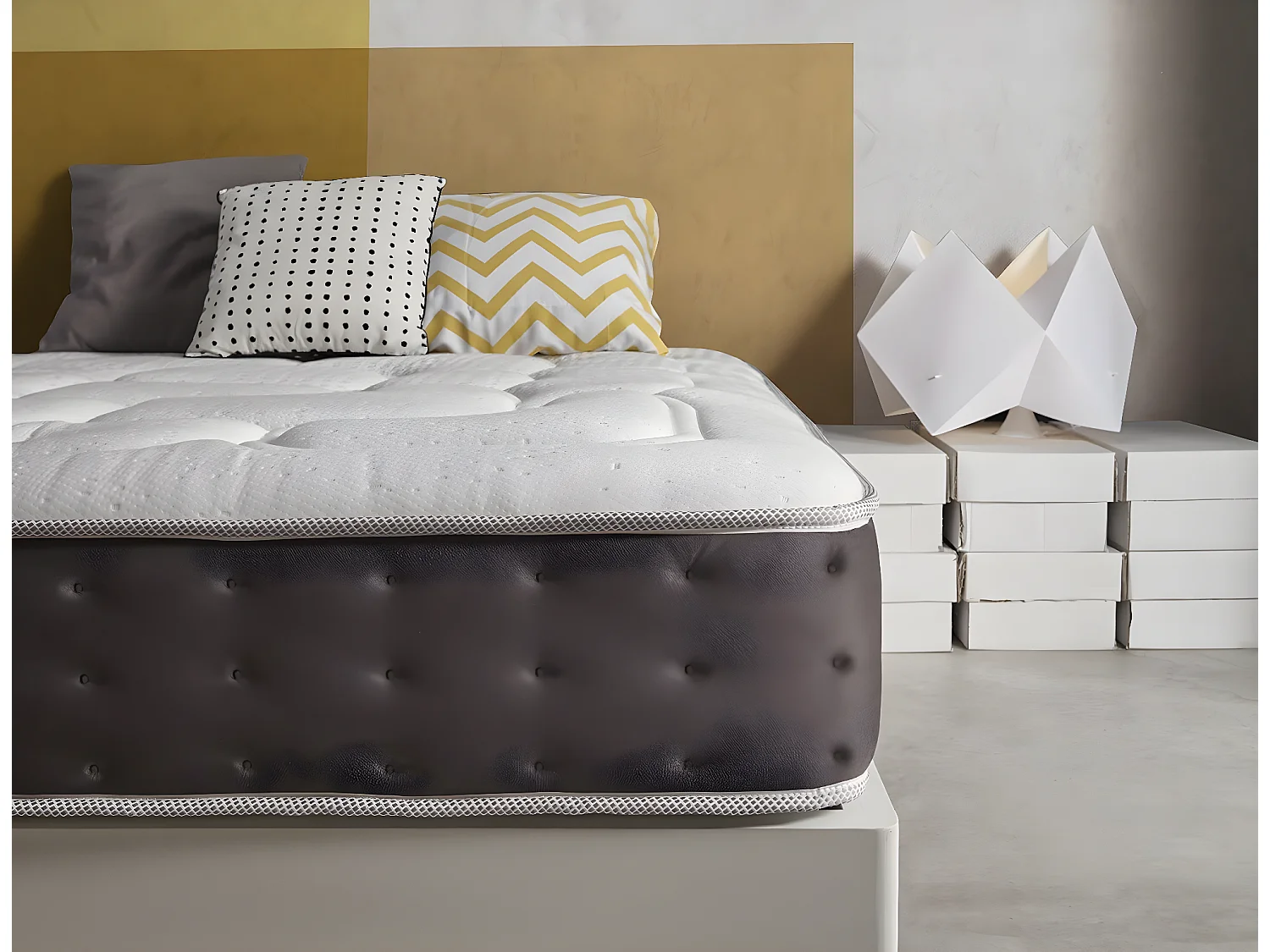 Matelas 140x190 mousse royal top® | mousse à mémoire de forme | viscographene | epaisseur 30 cm | thermo-regule | independance de couchage - 11 zones