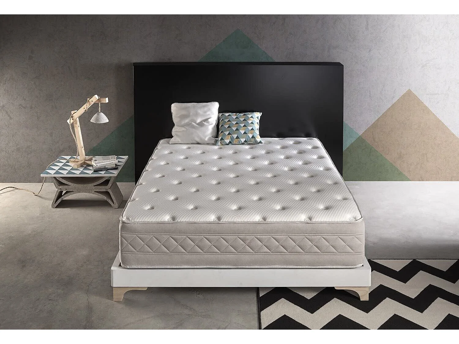 Matelas 200x200 crystal royalty® | mousse mémoire de forme | épaisseur 30 cm | ferme - 11 zones de confort