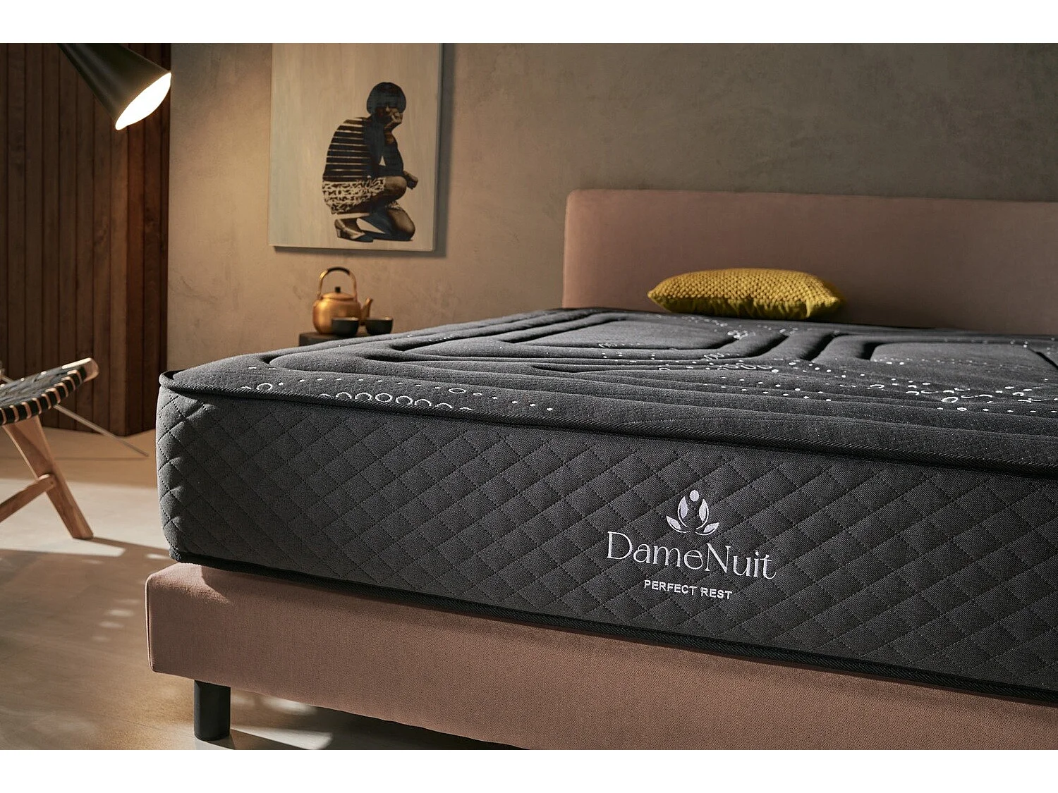 Matelas ressorts 135x190 dame nuit | soutien ferme évolutif | ressorts ensachés deep spring & mémoire de forme hr | 25cm d'epaisseur