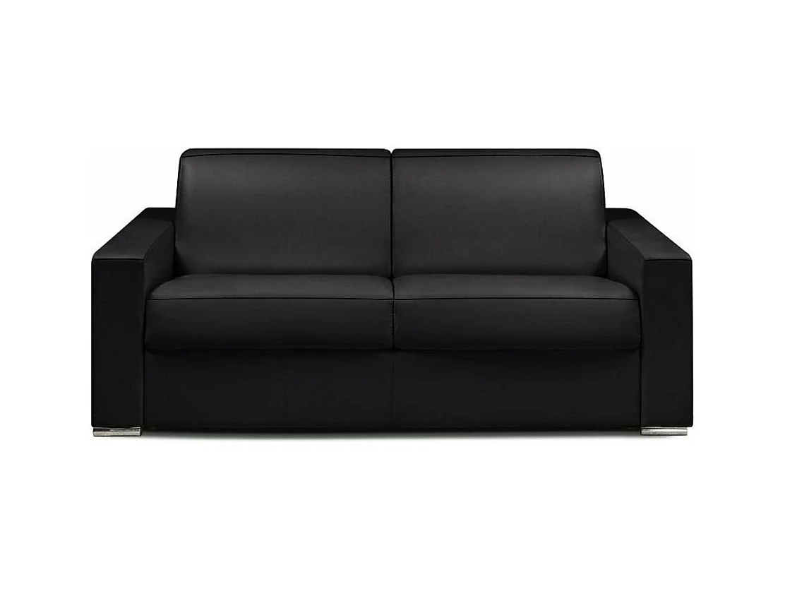 Canapé express 140 cm DREAMER EDITION Cuir et PU Cayenne noir matelas 16 cm