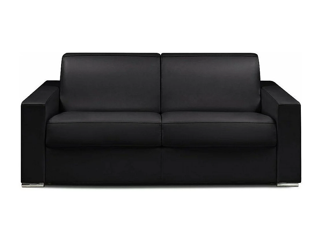 Canapé express 140 cm DREAMER EDITION Cuir et PU Cayenne noir matelas 16 cm