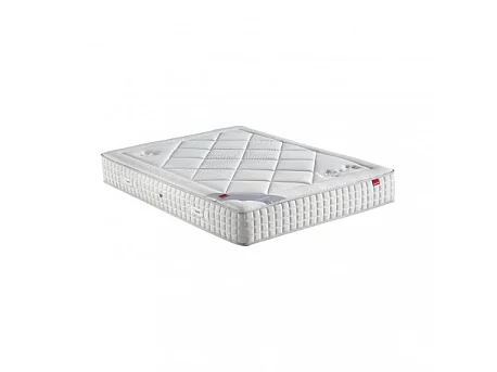 Ensemble Epeda VELOURS 2 Ressorts Multi-Actifs + Viscoélastique Confort Ferme 200x200 - Double Sommier
