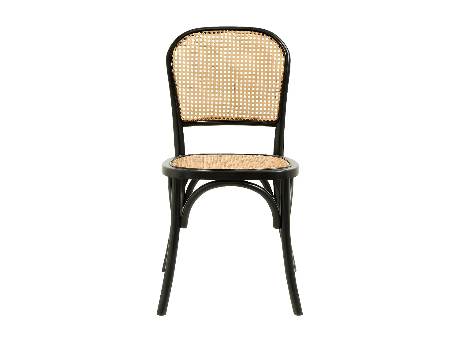 Lot de 2 chaises bistrot cannage WICKY