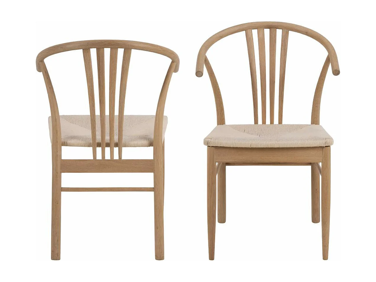 York chaise de salle à manger avec accoudoirs chêne.