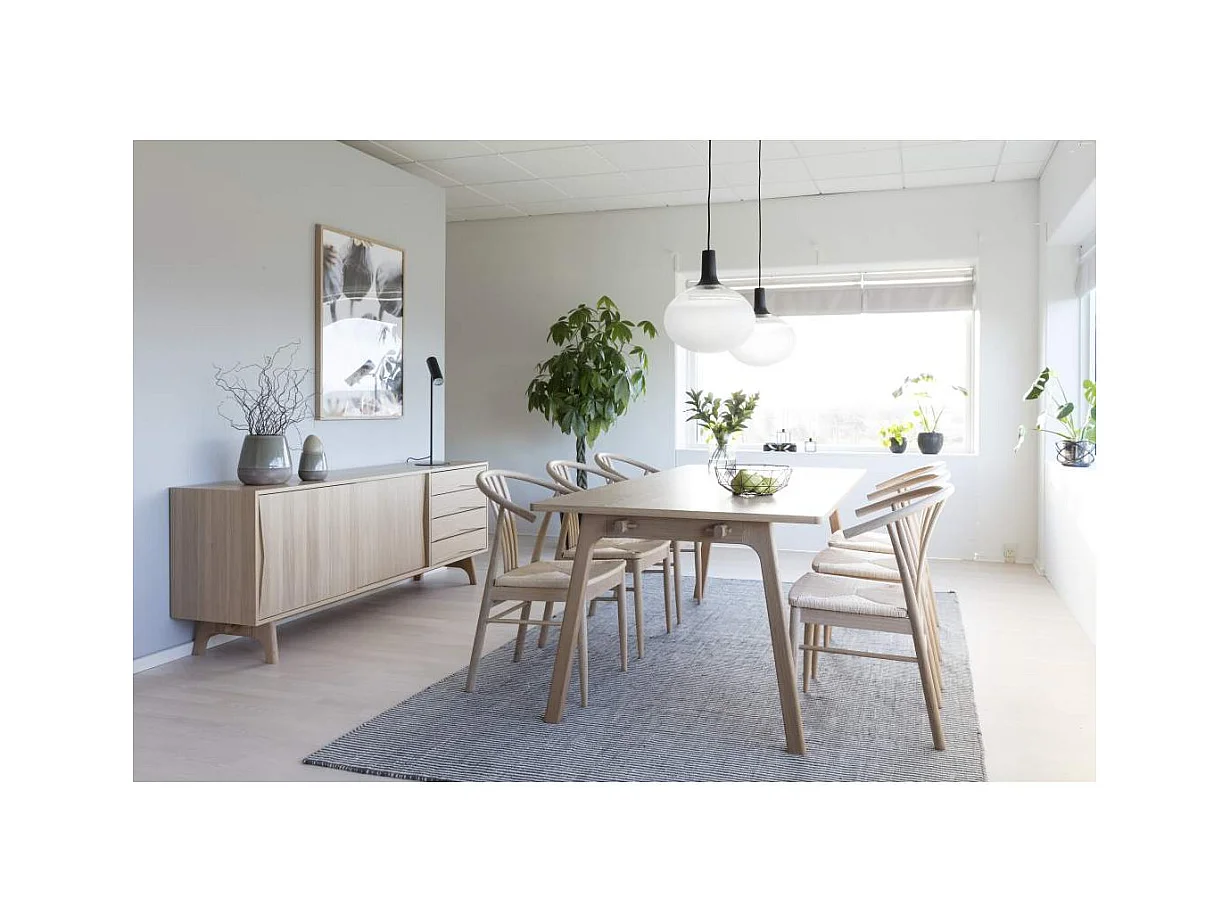 York chaise de salle à manger avec accoudoirs chêne.